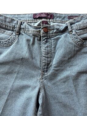 Denim Bermuda Shorts Women Size 14 Blue Mid Rise Stretch Jean Shorts